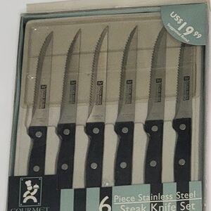 Black Stainless Steel Steak Knife Set